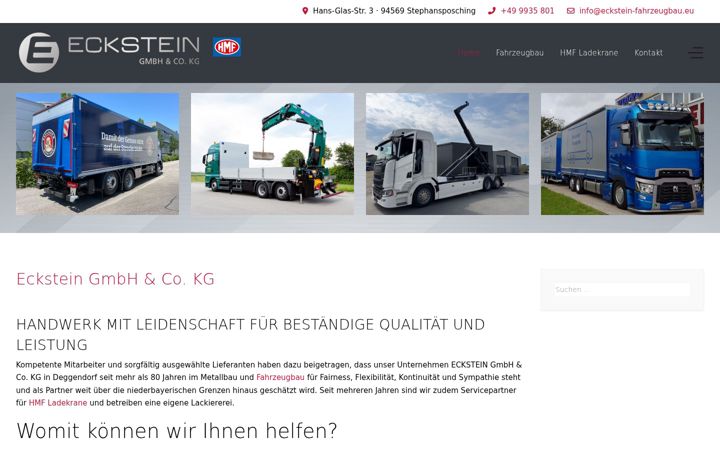 Screenshot di eckstein-fahrzeugbau.eu