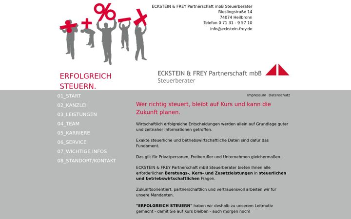 Snimka zaslona za eckstein-frey.de