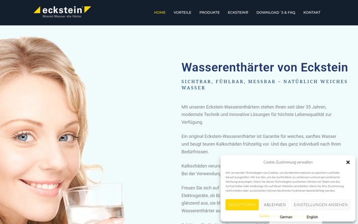 Screenshot of eckstein-wasserenthaerter.de