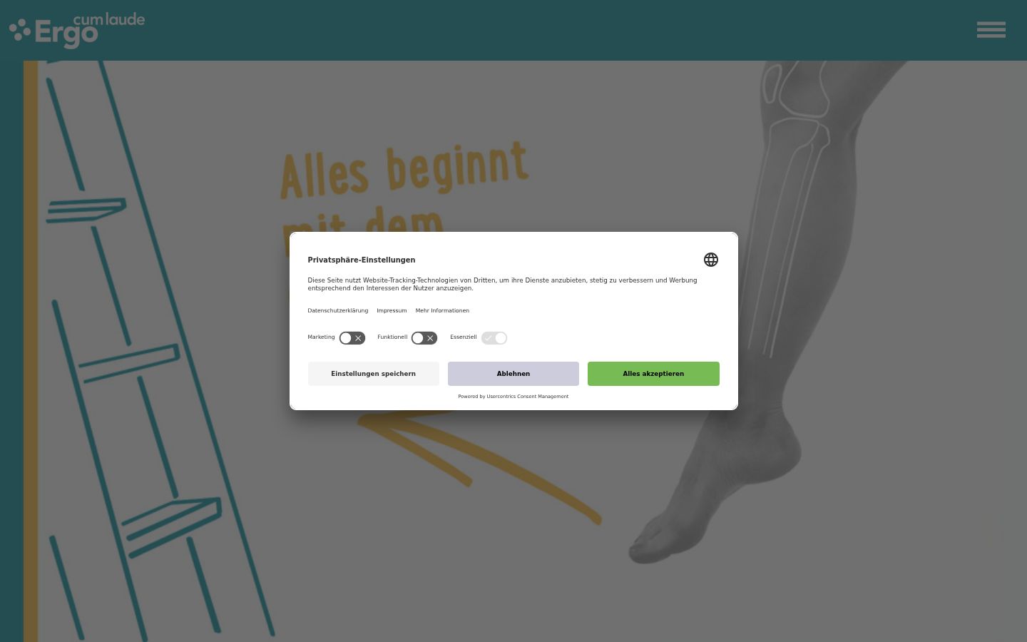 Screenshot tal-banner tal-kunsens muri qabel kwalunkwe interazzjoni
