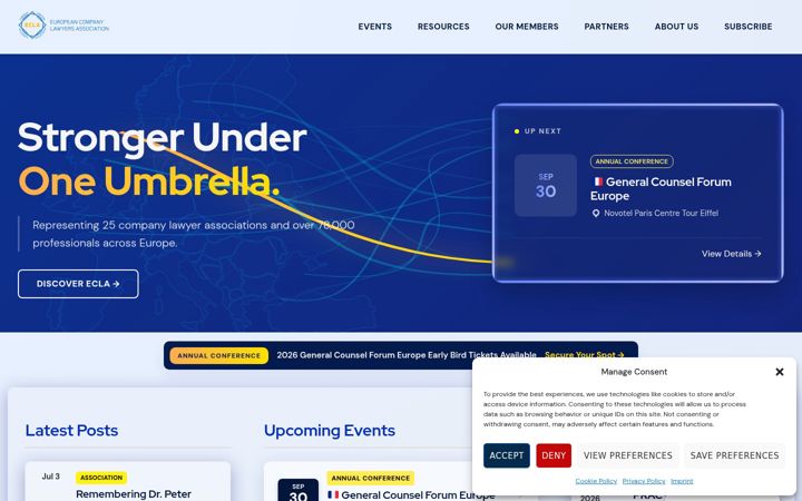 Screenshot of ecla.eu