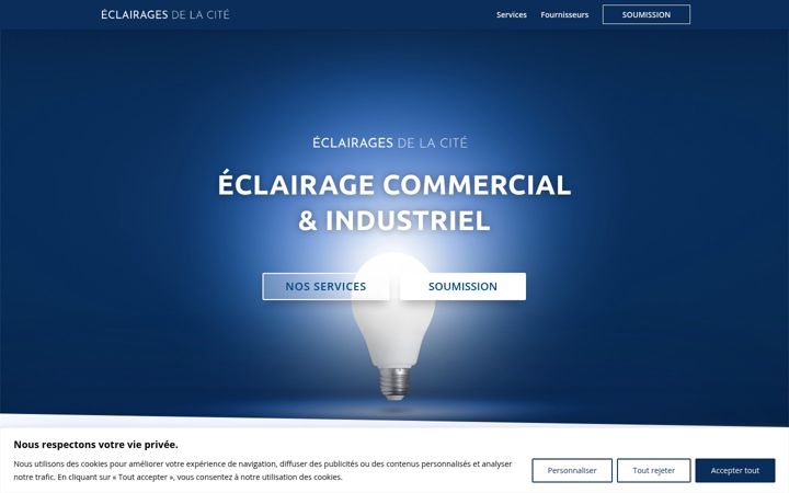 Screenshot of eclairagesdelacite.com