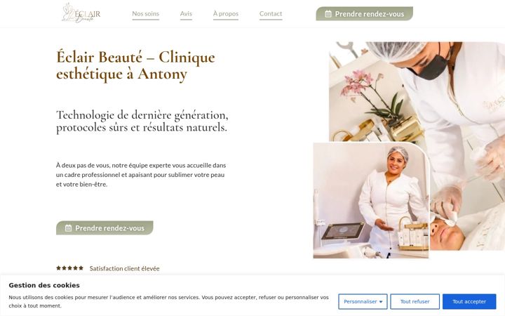 Screenshot of eclairbeaute.fr
