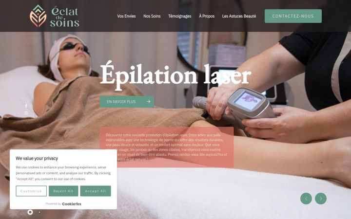 Screenshot of eclat-de-soins.com