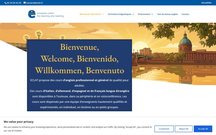 Screenshot of eclat.fr