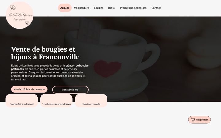 Screenshot of eclatsdelumieres.fr