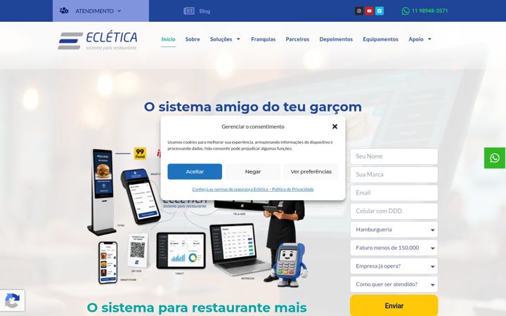 Screenshot of ecletica.com.br