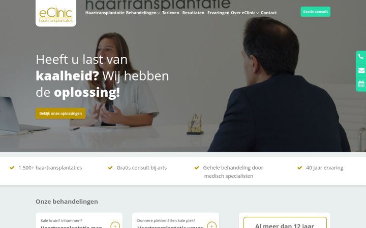 Screenshot di eclinic.nl