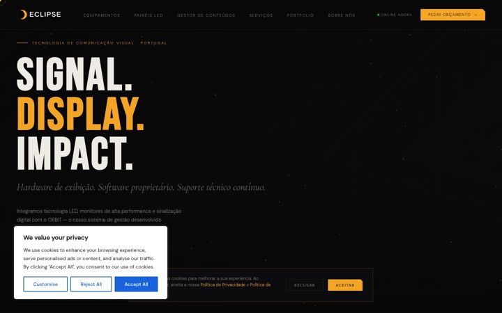 Screenshot of eclipse-led.pt