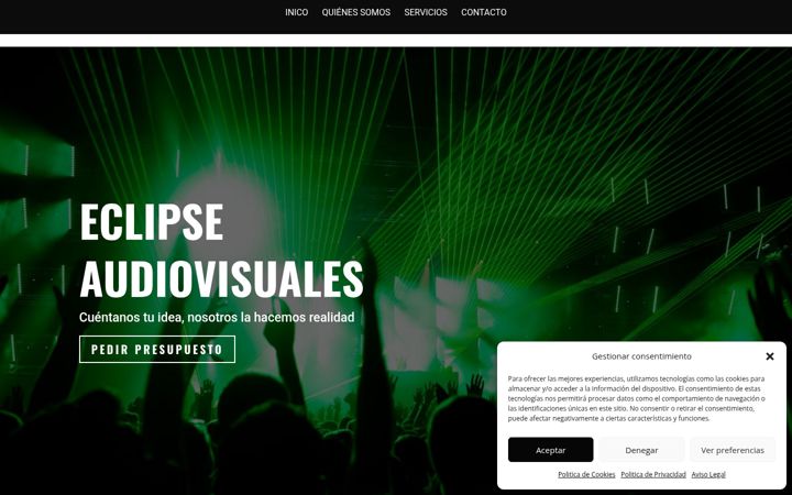 Screenshot of eclipseaudiovisuales.es