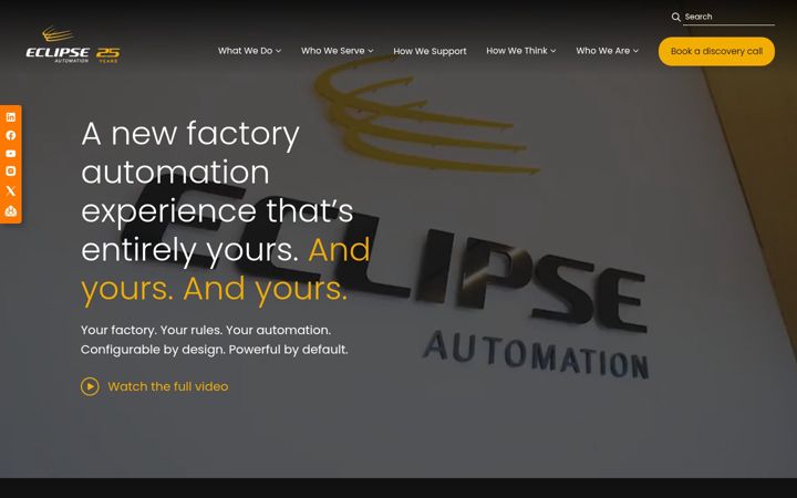 Screenshot of eclipseautomation.com