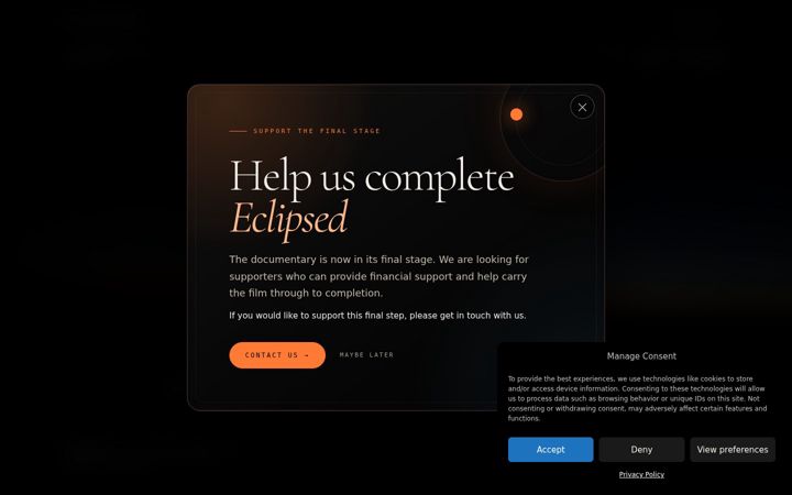 Screenshot of eclipsedfilm.com