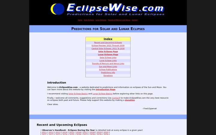 Screenshot of eclipsewise.com