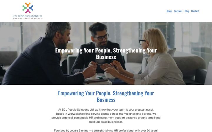 Screenshot of eclpeoplesolutions.uk