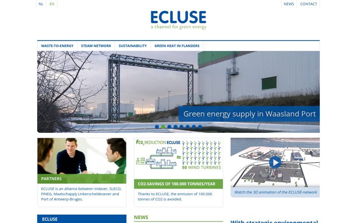 Screenshot di ecluse.be