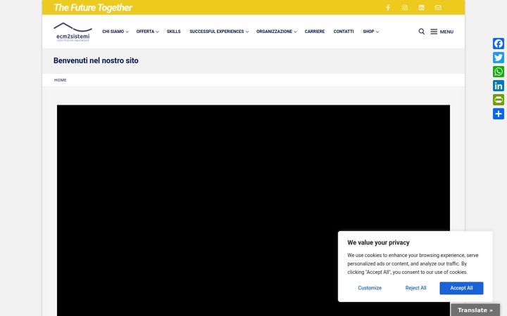 Captura de pantalla de ecm2sistemi.it