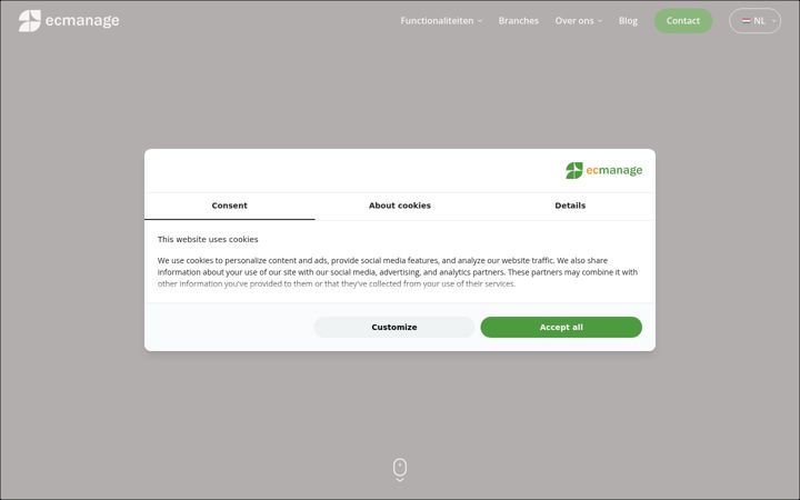 Screenshot di ecmanage.eu