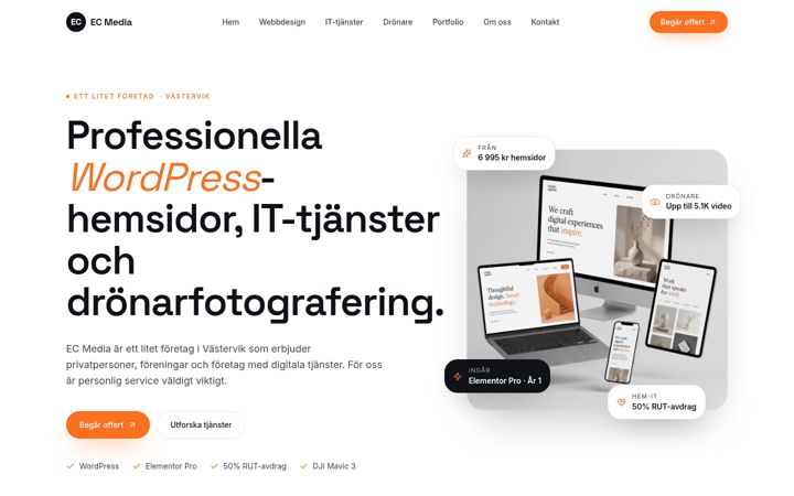 Screenshot von ecmedia.se