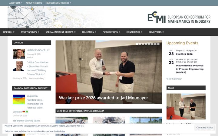 Screenshot of ecmiindmath.org