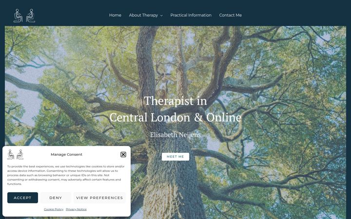 Screenshot of ecmntherapy.com