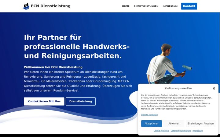Snimka zaslona za ecn-dienstleistung.de
