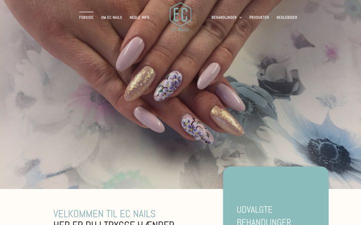 Skjámynd af ecnails.dk