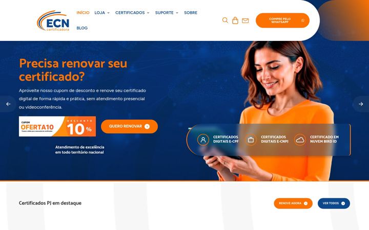 Screenshot του ecncertificadora.com.br