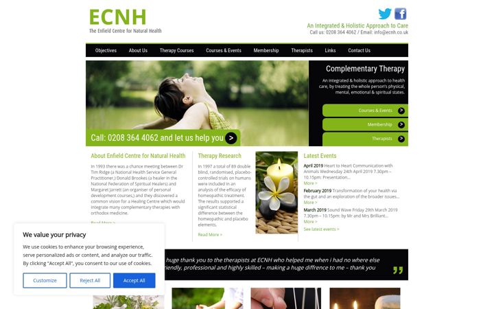 Screenshot of ecnh.co.uk