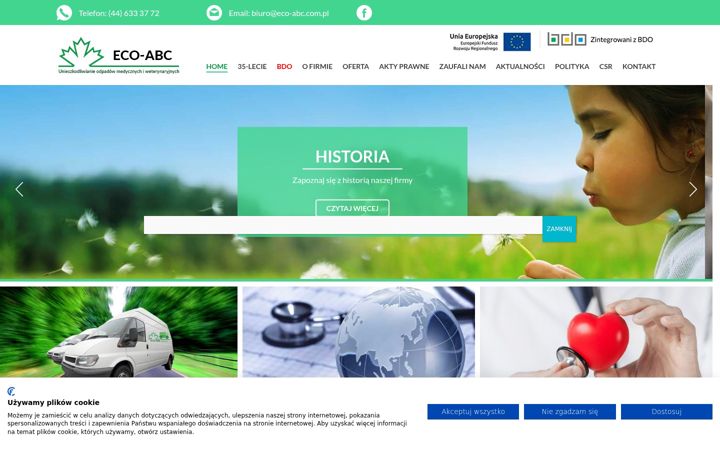 Snímek obrazovky eco-abc.com.pl