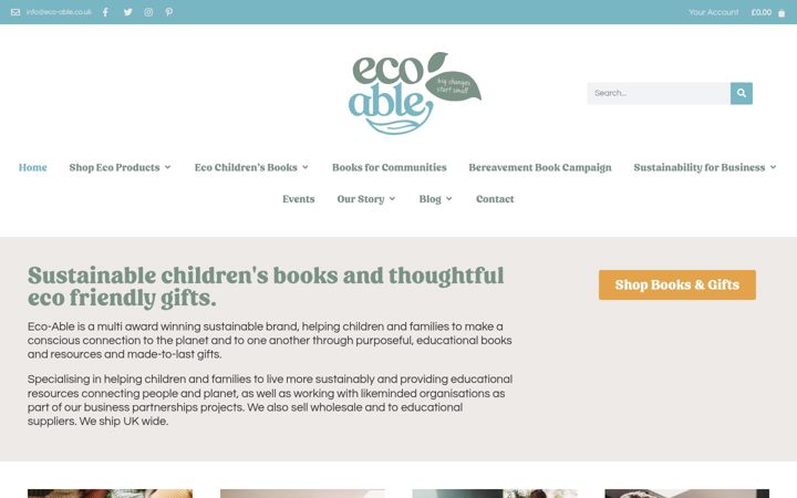 Screenshot of eco-able.co.uk