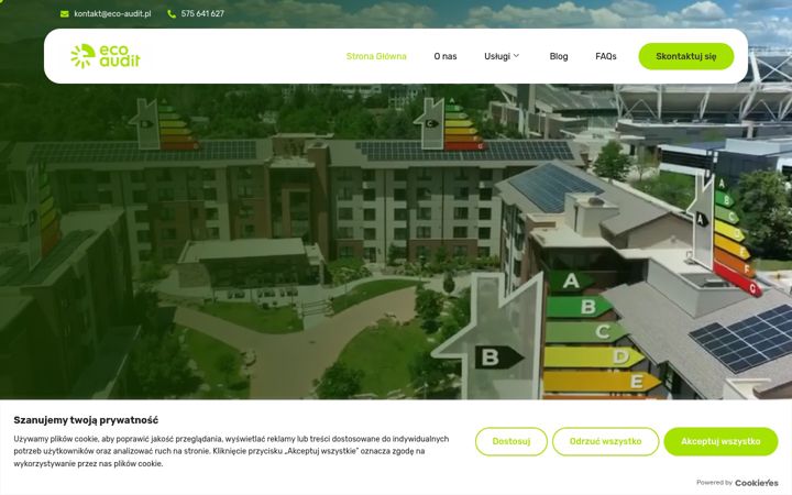 Kuvakaappaus sivustosta eco-audit.pl