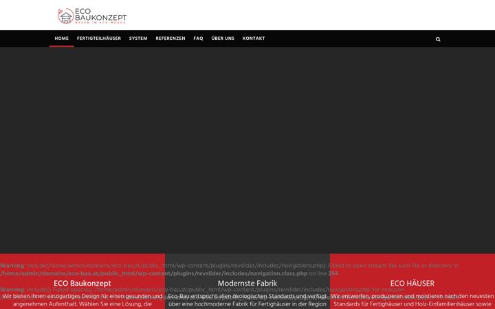 Screenshot of eco-bau.at