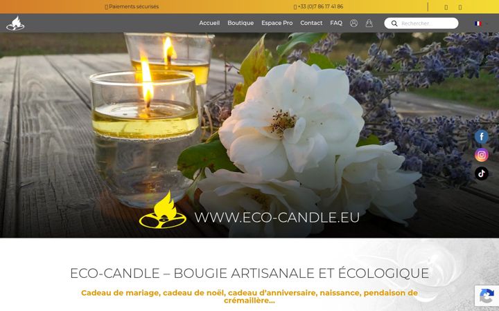 Screenshot ta' eco-candle.eu