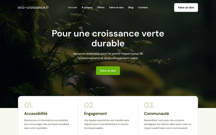 Screenshot of eco-croissance.fr