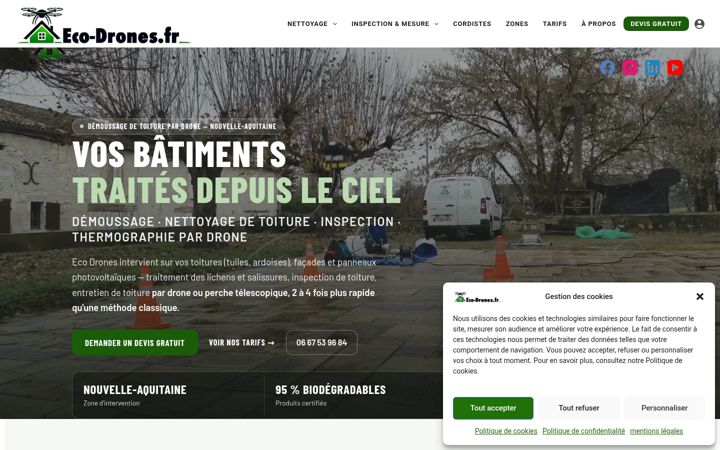 Screenshot of eco-drones.fr
