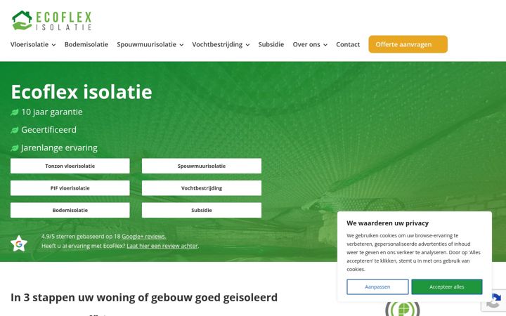 Screenshot of eco-flex.nl