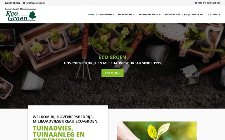Screenshot of eco-groen.nl