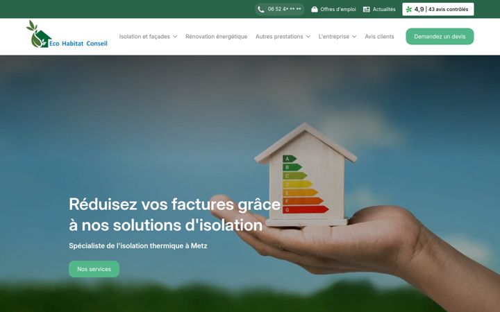 Screenshot of eco-habitat-conseil.com
