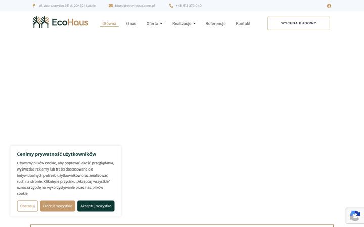 Kuvakaappaus sivustosta eco-haus.com.pl