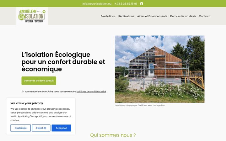 Screenshot of eco-isolation.eu