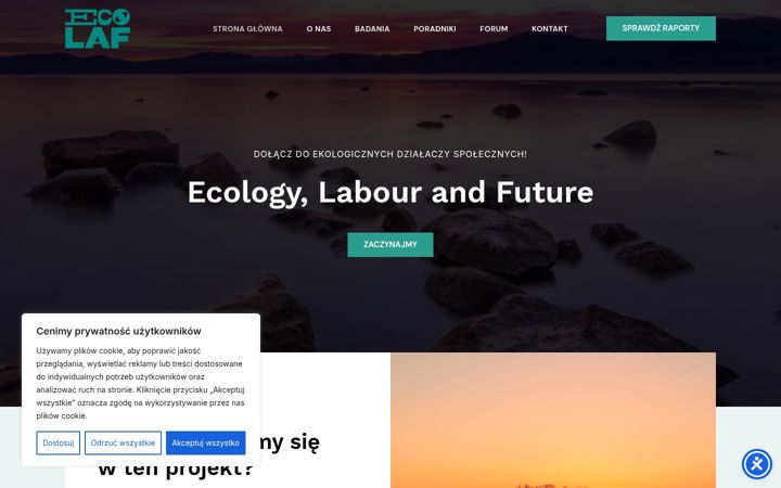 Kuvakaappaus sivustosta eco-laf.pl