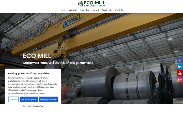 Kuvakaappaus sivustosta eco-mill.pl