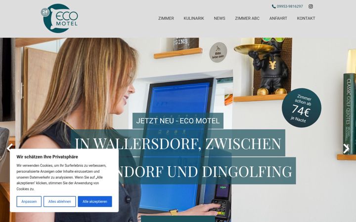 Screenshot of eco-motel.de