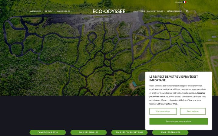 Screenshot of eco-odyssee.ca