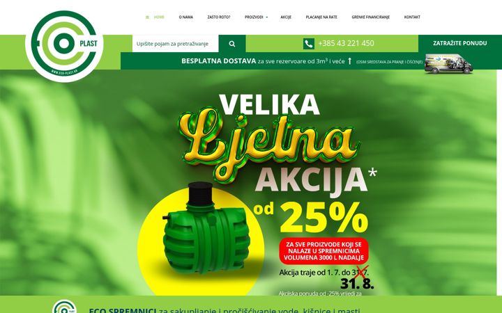 Screenshot von eco-plast.hr