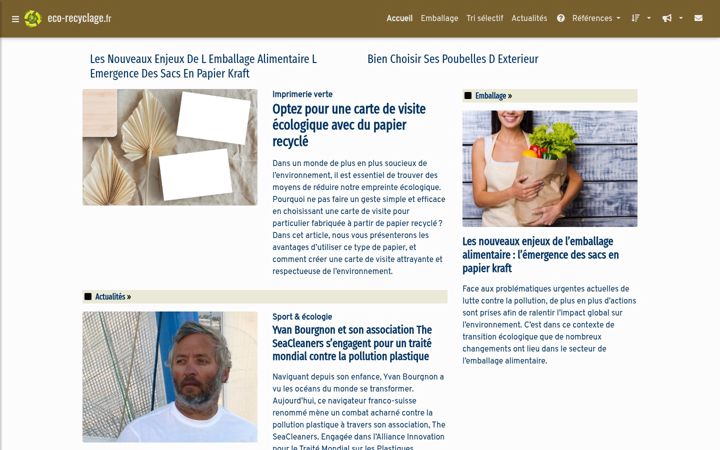 Screenshot of eco-recyclage.fr