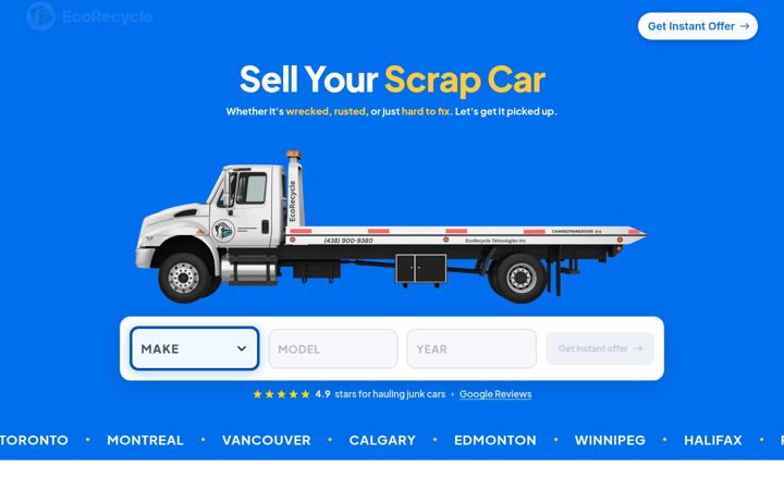 Zrzut ekranu eco-recycle.ca