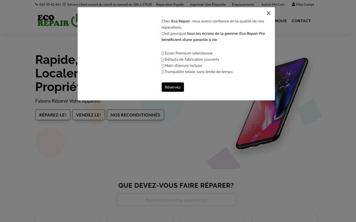 Screenshot of eco-repair.be