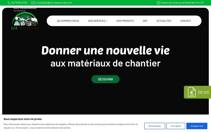 Screenshot of eco-ressources.com