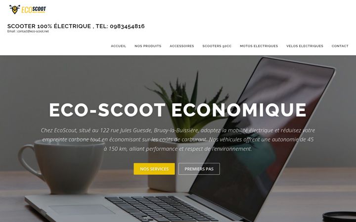 Captură de ecran a eco-scoot.net